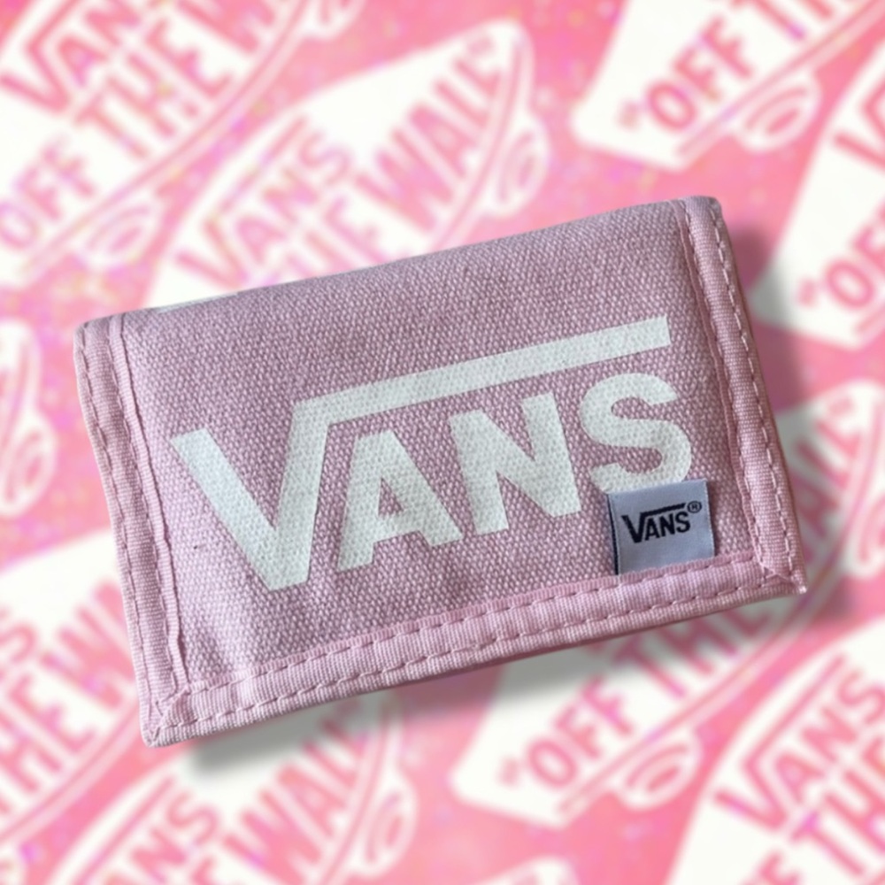 Vans Light Pink Canvas Tri-Fold Check Wallet